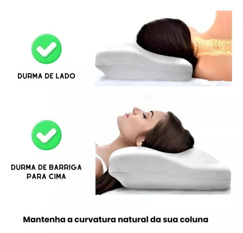 Travesseiro Nasa Cervical Anatômico- Adeus Dores nas Costas - OrtoGold (trav-na